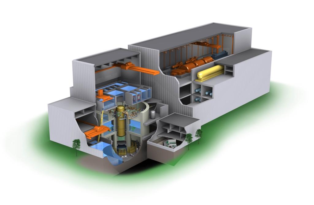 Schemat reaktora ESBWR, kliknij aby powiększyć. Reaktor-ESBWR-GE-Hitachi-Nuclear-Energy