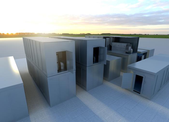 DCC XL Dzięki możliwości przestrzennego odseparowania szaf serwerowych od techniki, Rittal DCC XL jest predestynowany dla "private clouds".