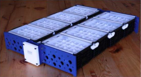 8 połączonych jednostek baterii tworzy 15V moduł moduł 15V