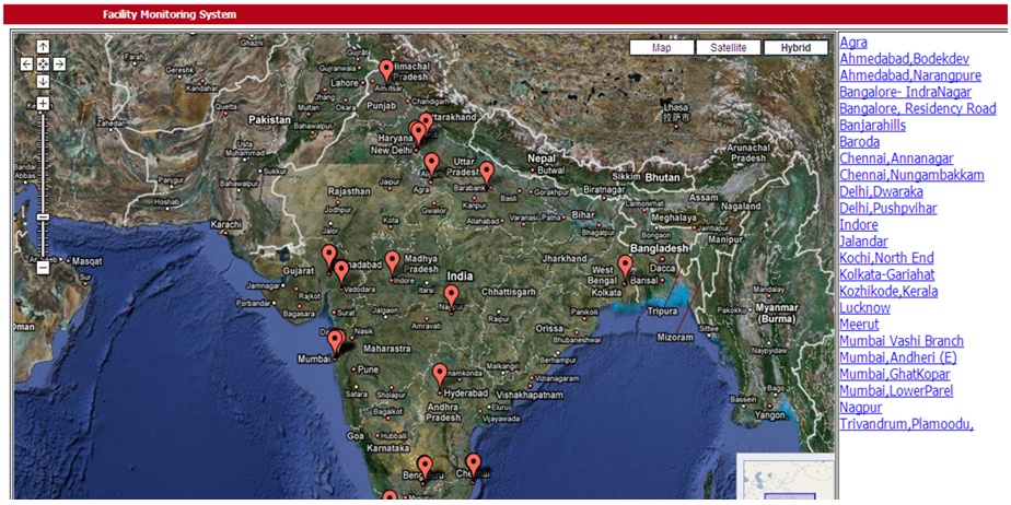 We integrated our LabVIEW software solution with ASP.NET, allowing our customer to monitor and control facilities in different regions of India via Google Maps.