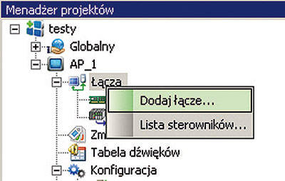 Dodanie nowego łącza Dodaj łącze...