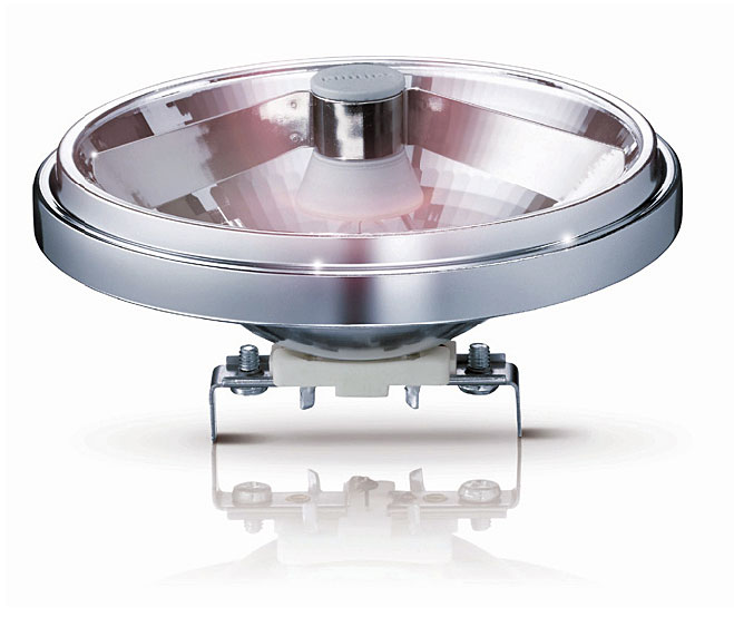 Philips MASTERLine 111 - niskonapięciowa (12 V) lampa halogenowa o najwyższej trwałości i efektywności z aluminiowym, wysokopolerowanym reflektorem o średnicy 111 mm