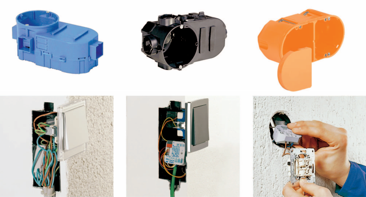 Rys. 4. Puszki podtynkowe do osadzania urządzeń elektronicznych
