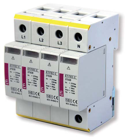 Ogranicznik przepięć Typ2 – ETITEC C 275/20 4p Ogranicznik przepięć Typ2 – ETITEC C 275/20 4p