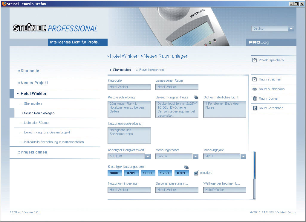 STEINEL PROLog — uzasadnione prognozowanie potencjalnych oszczędności