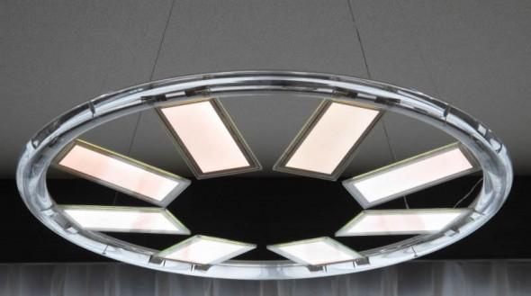 Toshiba prezentuje zasilane bezprzewodowo lampy OLED Toshiba prezentuje zasilane bezprzewodowo przeźroczyste lampy OLED