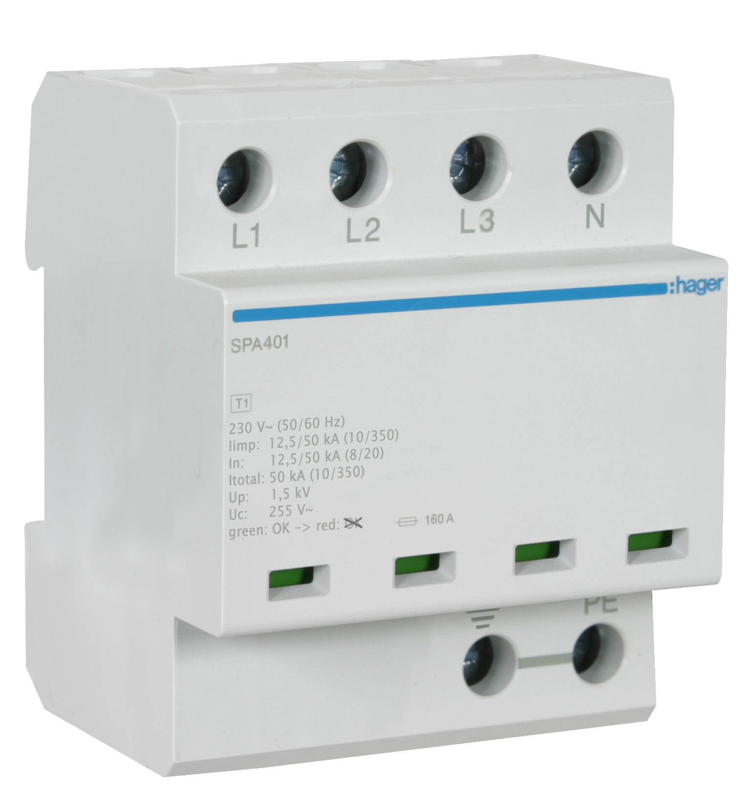 Ochronnik hybrydowy SPA401 Ochronniki hybrydowe iskiernikowe SPA Typ 1