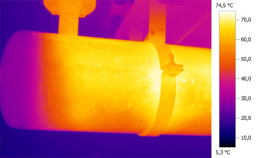 Instalacje chłodnicze - obraz z kamery termowizyjnej Instalacje chłodnicze