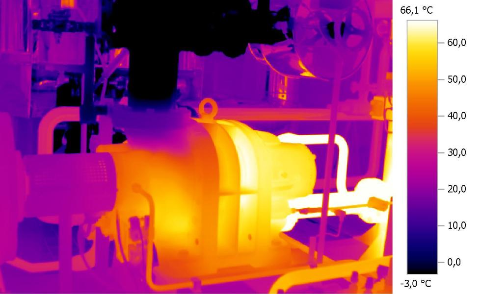 Instalacje chłodnicze - obraz z kamery termowizyjnej Instalacje chłodnicze