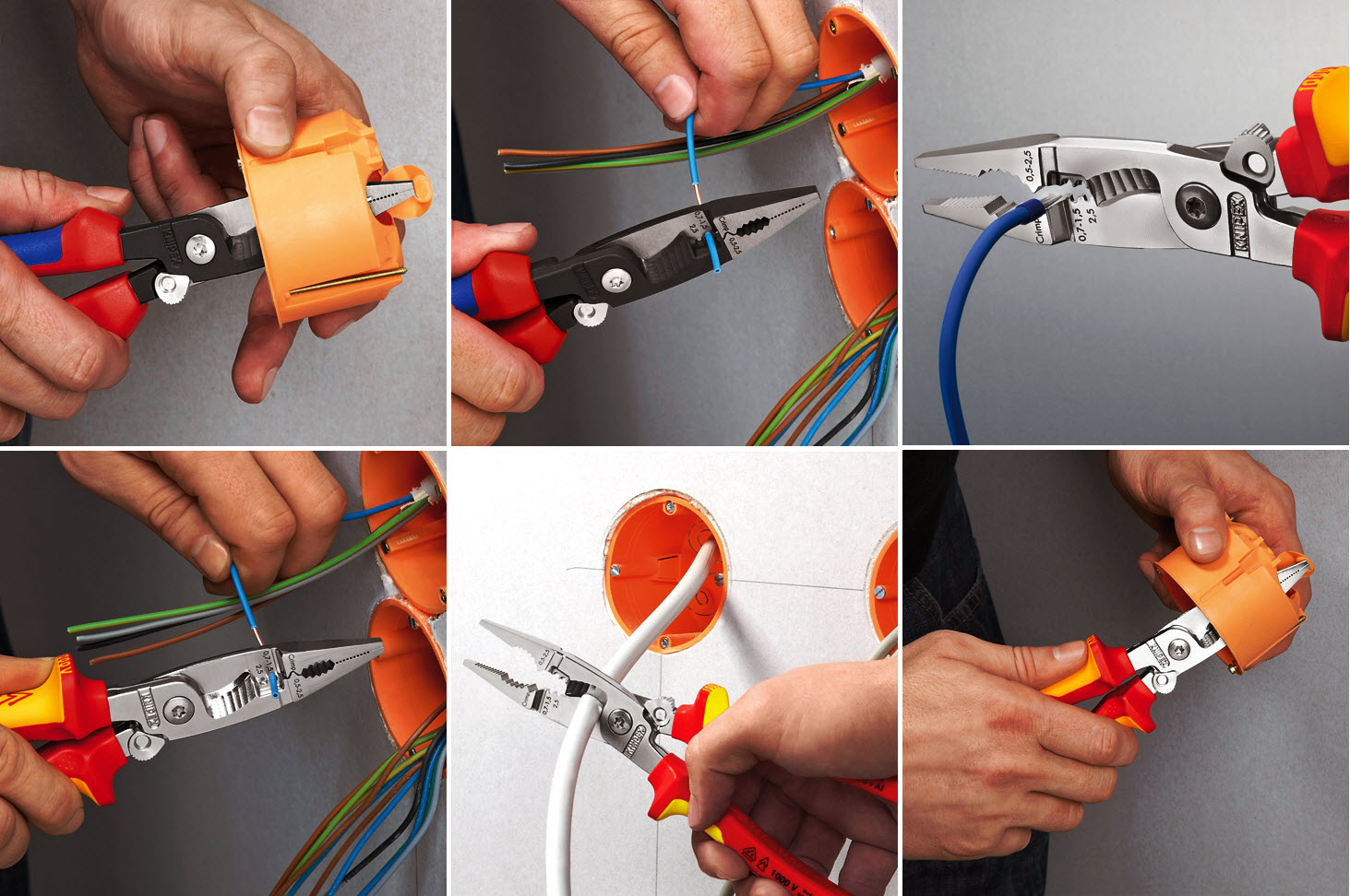 Wielofunkcyjne szczypce do prac elektroinstalacyjnych KNIPEX Szczypce do prac elektroinstalacyjnych KNIPEX