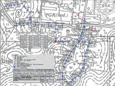  Schemat instalacji oświetleniowej wykonany w programie MicroStation: teren wiejski