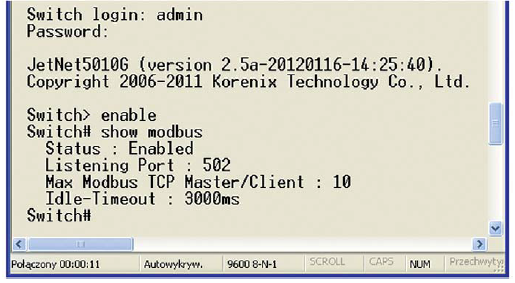 Rys. 3. Weryfikacja poprawności konfiguracji.