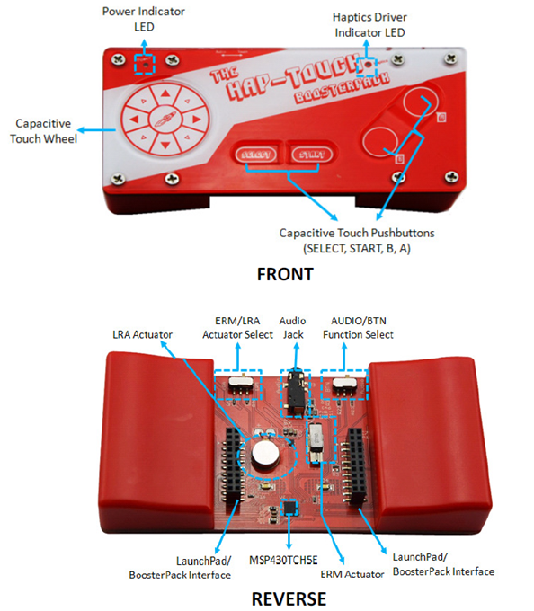 Budowa modułu rozszerzenia HapTouch BoosterPack TI Farnell element14 HapTouch BoosterPack