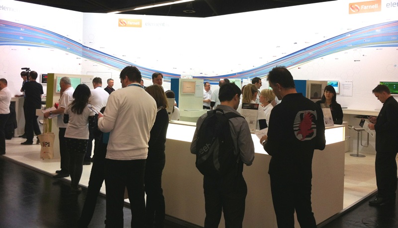 Stoisko Farnell elemen14 na targach embedded world 2014