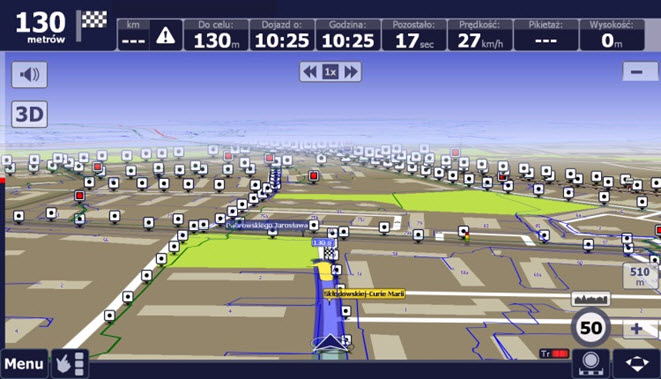 Sieć energetyczna w nawigacji z AutoMapą