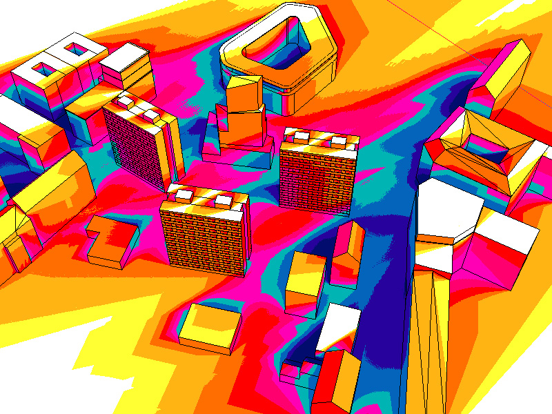 Przykładowa analiza zacienienia z programu Shadow Analysis Przykładowy raport analizy zacienienia z Shadow Analysis