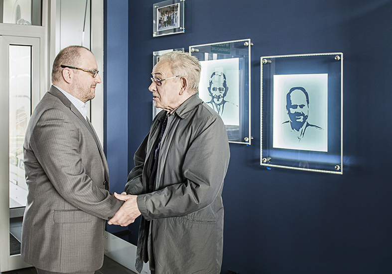 Prezes Arkadiusz Chmiel oraz założyciel firmy Bolesław Kania