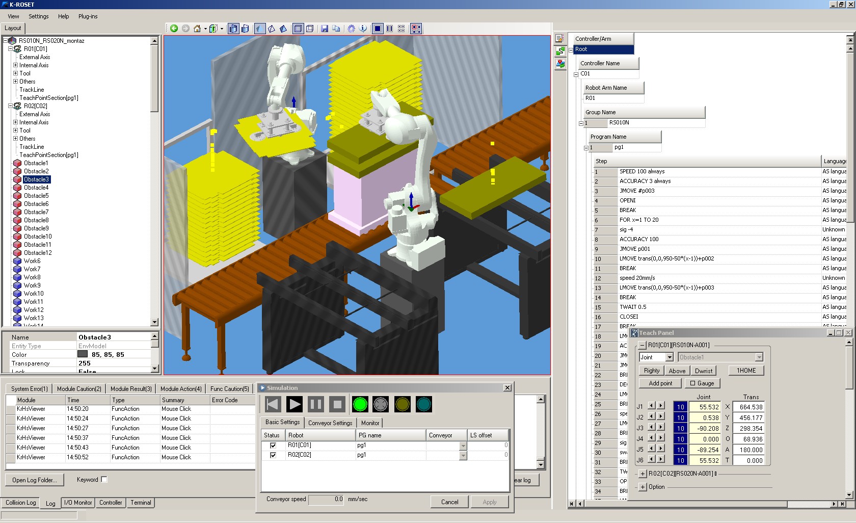 Projektowanie i analiza stanowisk zrobotyzowanych w oprogramowaniu K-Roset Projektowanie i analiza stanowisk zrobotyzowanych w oprogramowaniu K-Roset