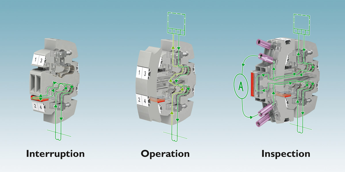 Rys. 3. W systemie FAME 2 przekładniki prądowe, napięciowe oraz sygnały sterujące są na jednej wtykowej listwie pomiarowej Rys. 3. W systemie FAME 2 przekładniki prądowe, napięciowe oraz sygnały sterujące są na jednej wtykowej listwie pomiarowej