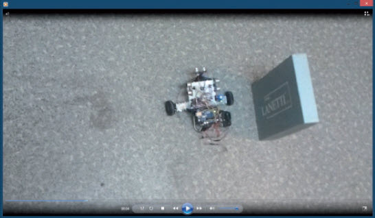 Rys. 9. Ruchy prototypu po zauważeniu przeszkody