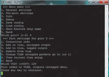 Rys. 11. Podmenu Per-port settings