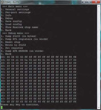 Rys. 13. Podmenu Debug
