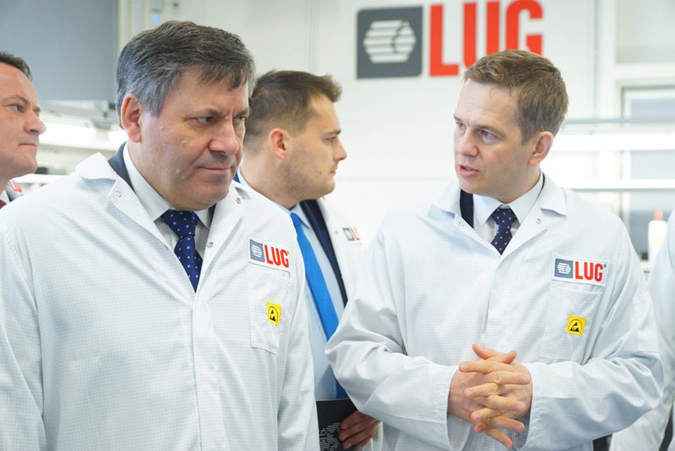 Wicepremier Janusz Piechociński z wizytą w LUG Light Factory