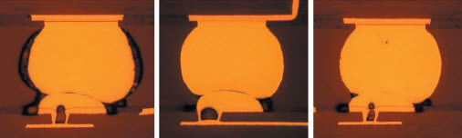 Fig. 5. Examples of solder joints with HoP defect