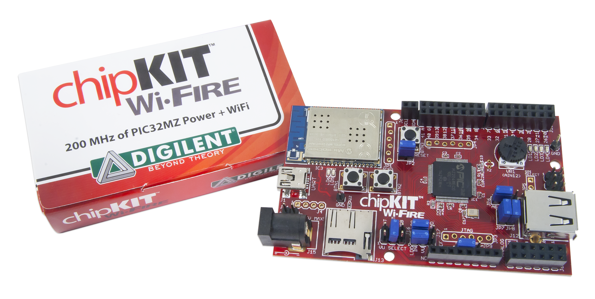Zestaw uruchomieniowy chipKIT™ Wi-FIRE (410-302P-KIT) Zestaw uruchomieniowy chipKIT™ Wi-FIRE (410-302P-KIT)