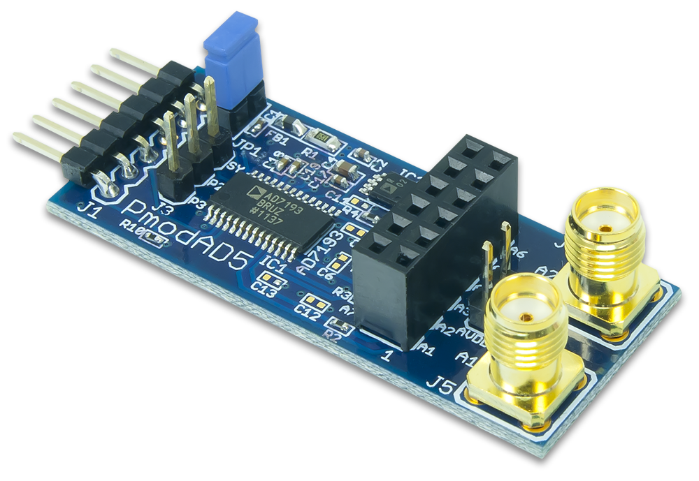 PmodAD5 - 4 channel 4.8 KHz 24 bit A/D converter