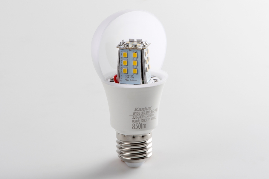 Przekrój źródła światła WIDE LED