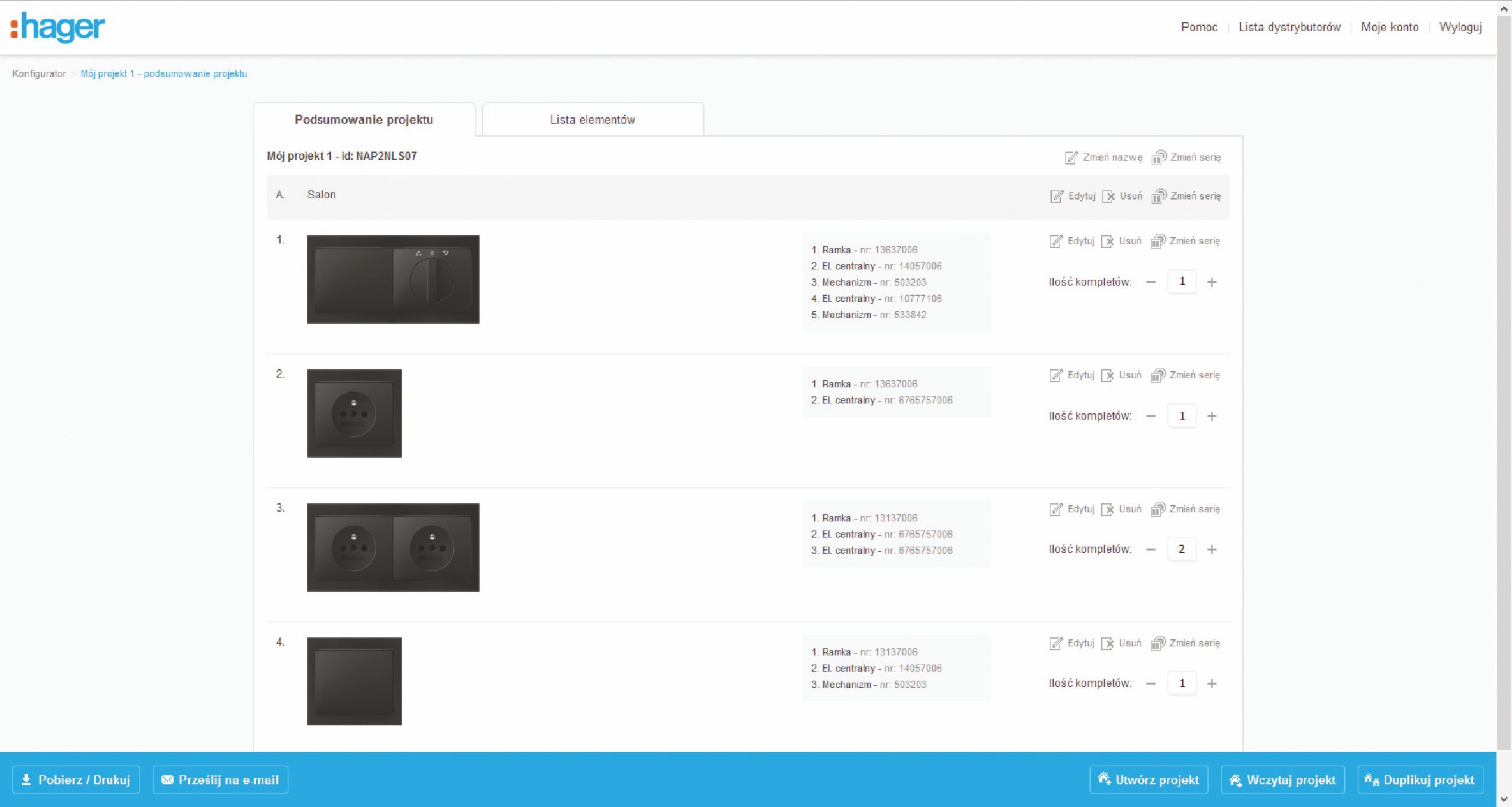 Podsumowanie projektu – konfigurator osprzętu firmy Hager Podsumowanie projektu – konfigurator osprzętu firmy Hager