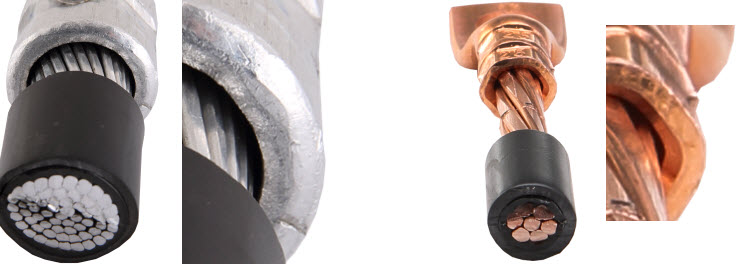 Rys. 1. Końcówka do kabli RM klasy 2 zaciśnięta na przewodzie RMC klasy 2