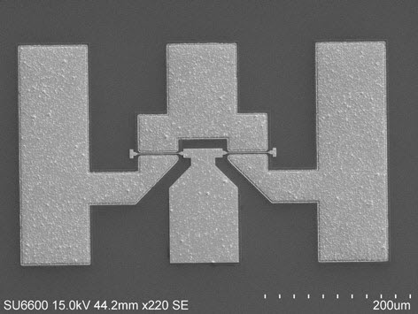 Rys. 2. Struktura dwubramkowego tranzystora Fig. 2. Transistor die with two finger gate
