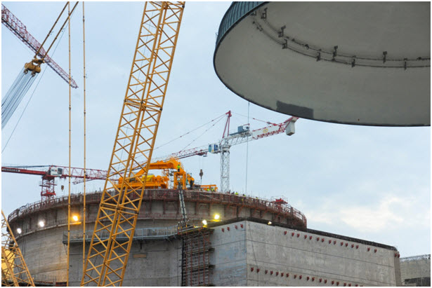 Kopula obudowy bezpieczeństwa wykonana przez Energomontaż Północ montowana w Olkiluoto 3 Kopula obudowy bezpieczeństwa wykonana przez Energomontaż Północ montowana w Olkiluoto 3