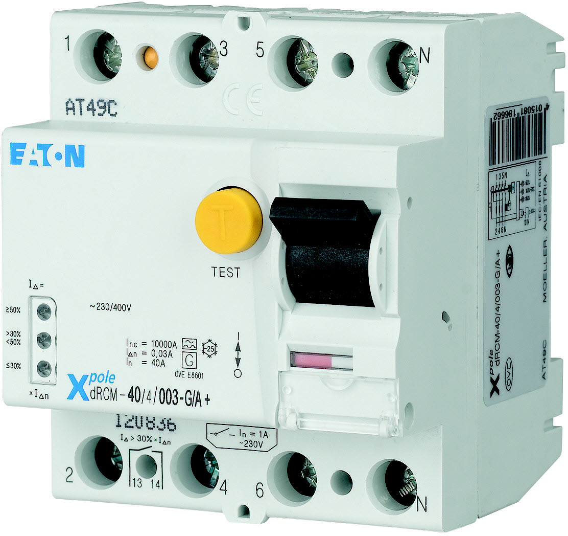 Rys. 2. Cyfrowy wyłącznik różnicowoprądowy dRCM typu U+