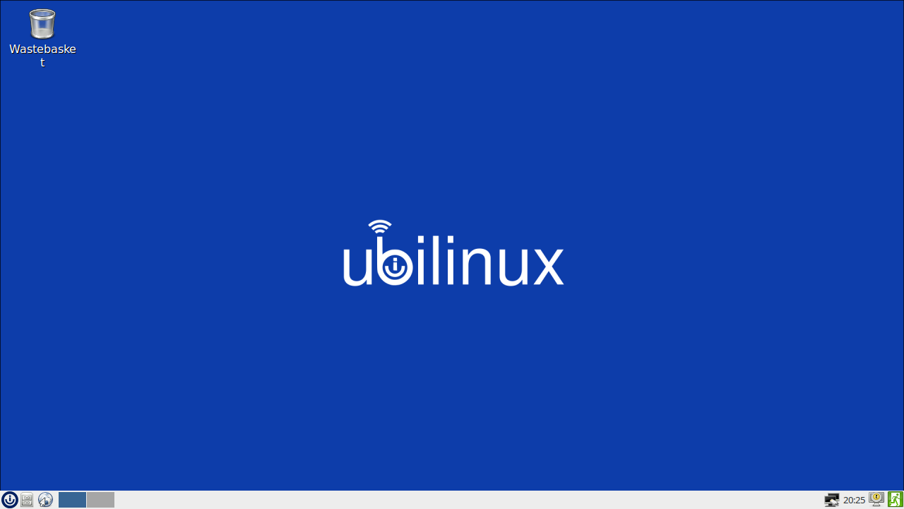 Rys. 6:  Ekran startowy systemu ubilinux