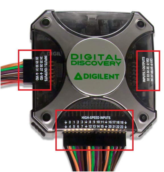  fot. 5 Trzy różne złącza kołkowe pozwalają na podłączenie do 40 sygnałów.