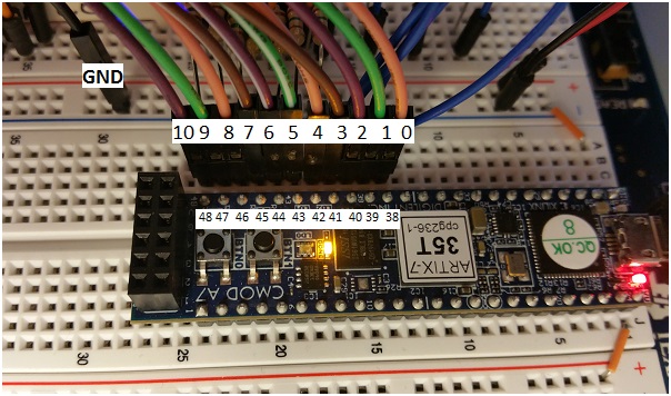 fot. 6 Podłączanie zespołu kabli fly-wire Digital Discovery do pinów A7 CMOD.
