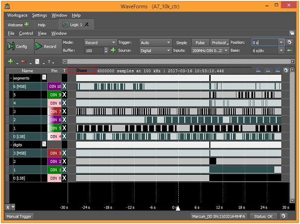 fot. 7 Dane zarejestrowane z A7.