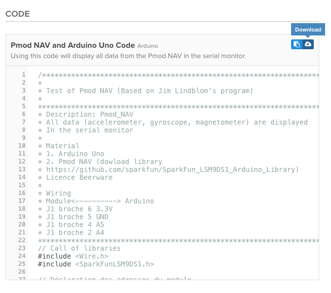 Rys. 1. Fragment kodu Arduino.