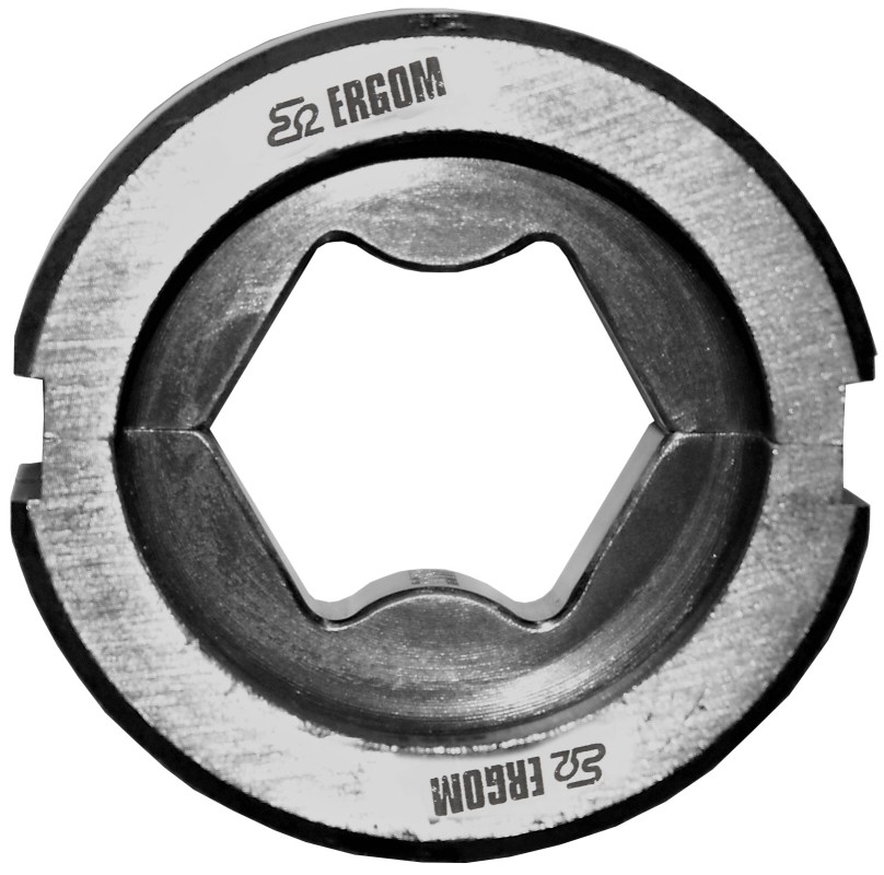 Rys. 3. Matryca serii KP22-MW przeznaczona do zaprasowywania końcówek aluminiowych na kablach typu RMC.Rys. 3. Matryca serii KP22-MW przeznaczona do zaprasowywania końcówek aluminiowych na kablach typu RMC.