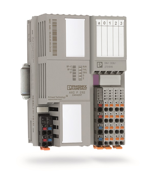Nowy sterownik AXC F 2152 Axioline, tu razem z podłączonym modułem Axioline Nowy sterownik AXC F 2152 Axioline, tu razem z podłączonym modułem Axioline