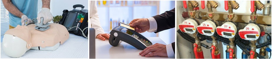 Urządzenia elektroniczne (np. medyczne, pomiarowe, przetwarzania danych, podtrzymania pamięci, łączności i sterowania),