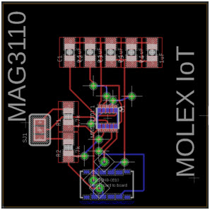 Projekt płytki czujnika magnetycznego