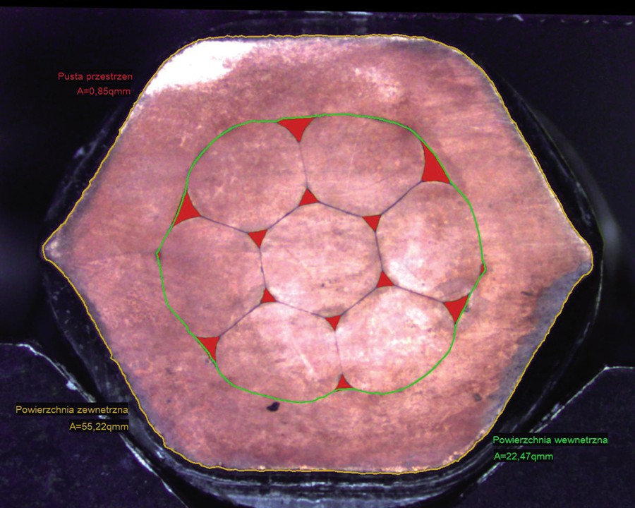 Końcówka standardowa 25mm2 zaciśnięta na żyle RMC 25mm2 Końcówka standardowa 25mm2 zaciśnięta na żyle RMC 25mm2