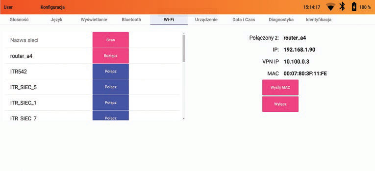 Rys. 5. Fragment graficznego interfejsu użytkownika stworzonego za pomocą Anglular i Material Design Fig. 5. Fragment of graphical user interface developed with Angular and Material Design