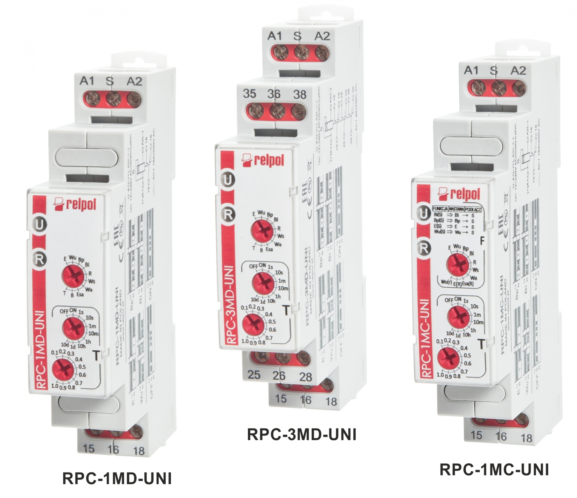 Przekaźniki czasowe RPC-.MD-UNI Przekaźniki czasowe RPC-.MD-UNI