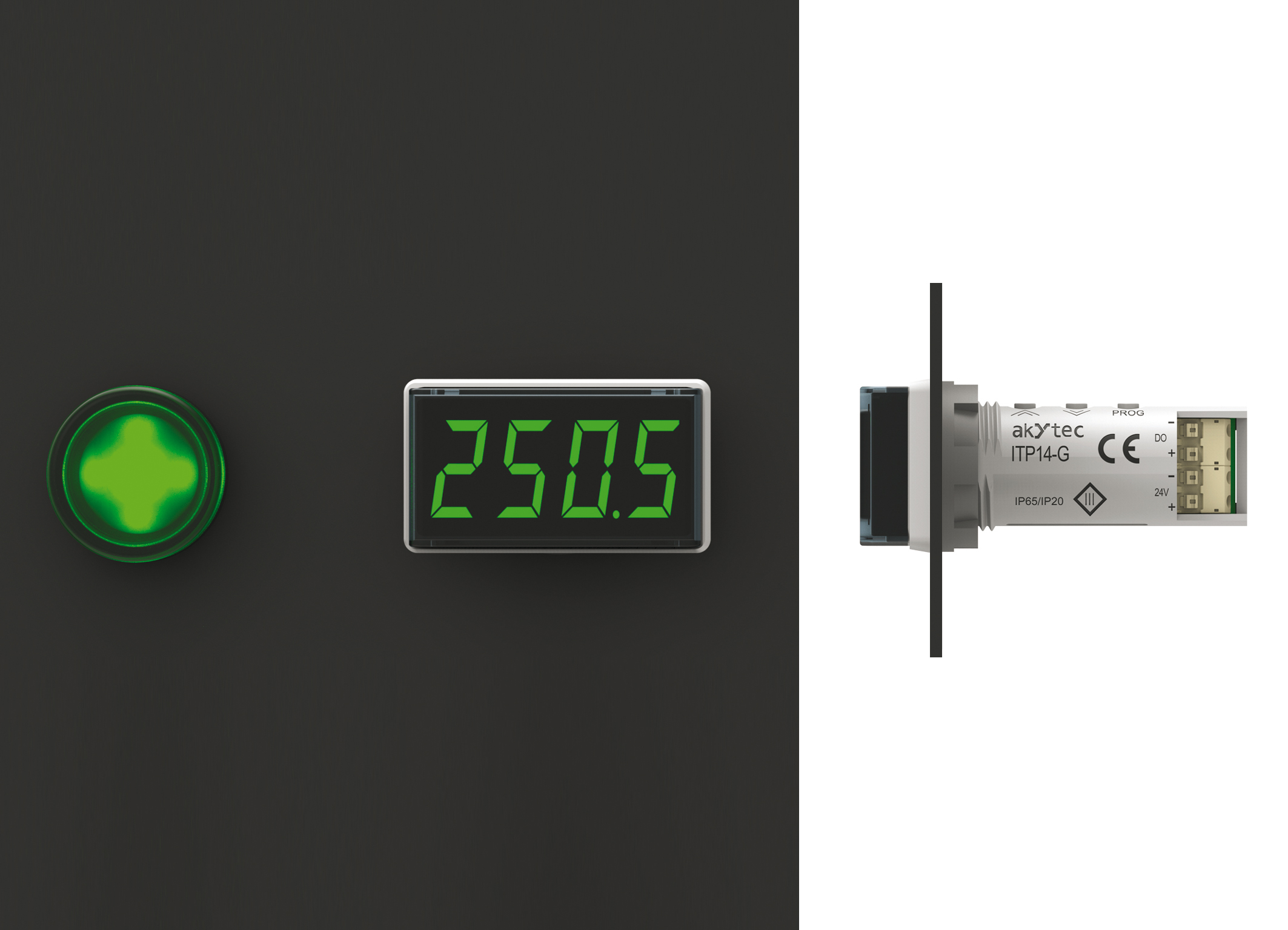 Niewielkie rozmiary IPT 14 i 16 pozwalają na wykorzystanie ich jako dodatkowej jednostki wyświetlacza dla zmierzonych wartości Niewielkie rozmiary IPT 14 i 16 pozwalają na wykorzystanie ich jako dodatkowej jednostki wyświetlacza dla zmierzonych wartości