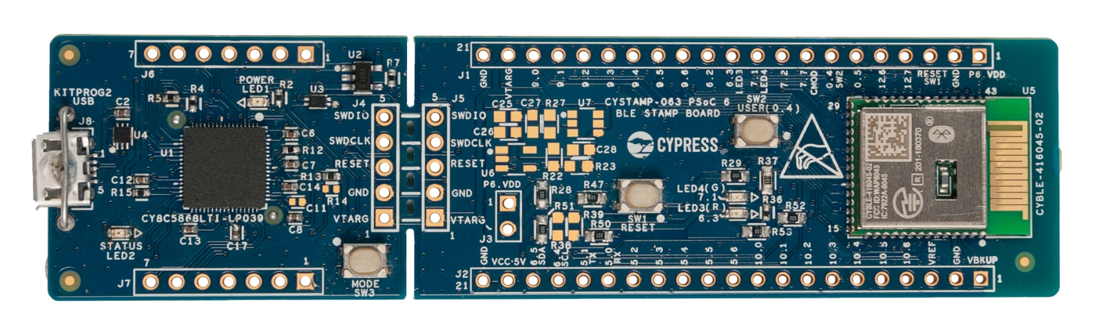 Zestaw do prototypowania PSoC 6 Wi-Fi-/BT Zestaw do prototypowania PSoC 6 Wi-Fi-/BT